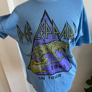 American Eagle Outfitters Blue Def Leppard 1983 Tour Tee